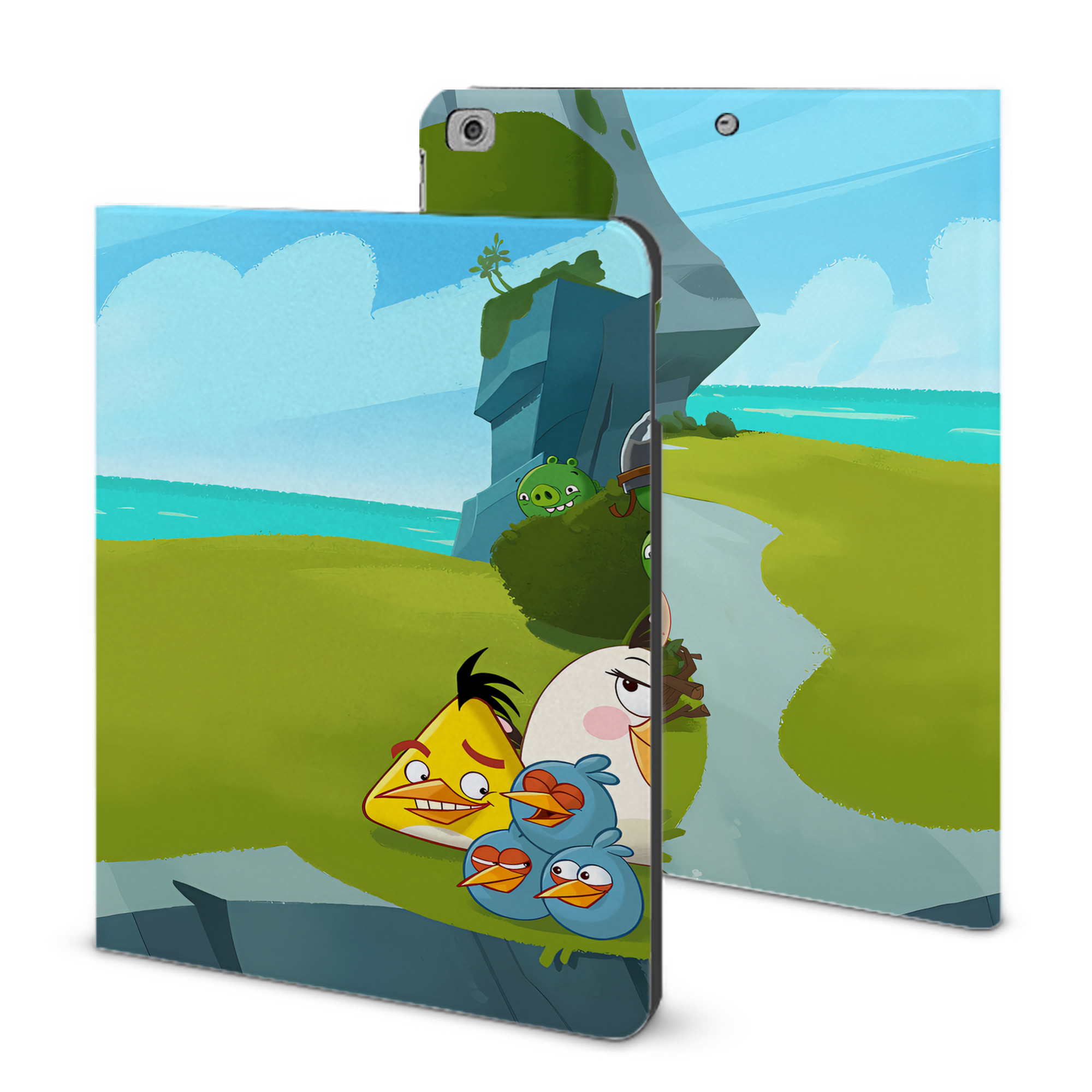 （画像用） Angry Birds アングリーバード IPad ケース ブック型 PUレザー TPU 耐衝撃 軽量 薄型 ペン収納なし 全面保護 IPad 各モデル対応